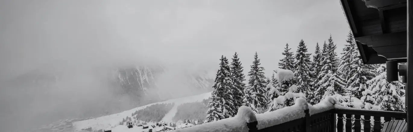 Vue enneigée sur Courchevel
